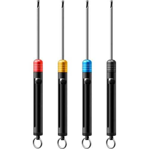 High Quality Stainless Steel Fishing Hook Remover Safety Decoupler Extractor Fishhook Disgorger with Aluminum Handle Tackle