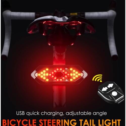 WEST BIKING Bike Tail Light Turn Signal Warning Cycling Rear Lights Smart Wireless Remote Control Horn Light MTB Bicycle Light