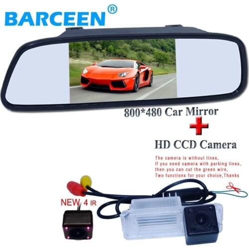Car screen mirror hot sale +auto car parking camera fit into original bring ir lights adapt for Volkswagen GOLF 6/Magotan
