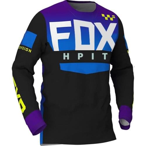 2021 Mens Downhill Jerseys Hpit Fox Mountain Bike MTB Shirts Offroad DH Motorcycle Jersey Motocross Sportwear Clothing FXR Bike
