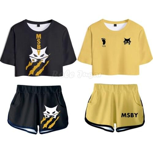 2pcs Anime Haikyuu Cosplay Costume High School Hinata Shouyou Msby 21 Schweiden Adlers Volleyball Jerseys Sportswear C36M212