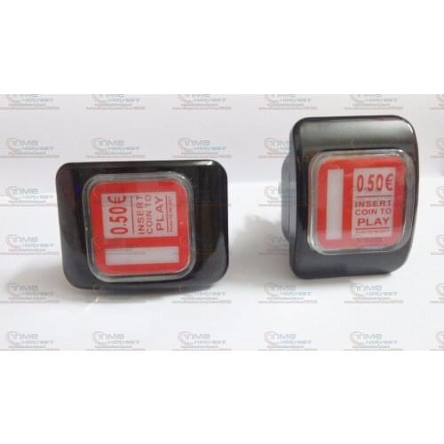 37*50mm EUR 0.50 Credit coin rectangle button with switch & led lamp slot buttons casino pushbutton for Casino Slot Game Machine