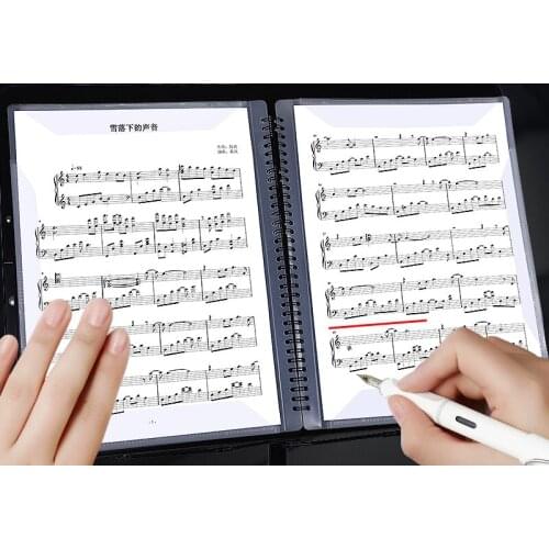 40 Pages Piano Score Folder Smooth Expanded Sheet Music Score Universal Folder A4 Sheet Bag Stave Storage Accessories GP146