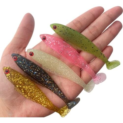 OBSESSION 6pcs/ lot Soft Worm Fishing Bait 8.5cm/4.5g Saltwater Silicone Artificial Wobblers For Jig Head Hooks Swimbait Tackle