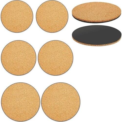 6 Pieces of Cork Plant Mats, Round Cork Mat Plant Coasters, Used As Flower Pot Mats
