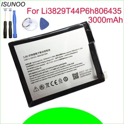 ISUNOO 3000mAh Li3829T44P6h806435 For ZTE Nubia Z11 NX531J Battery With Tools