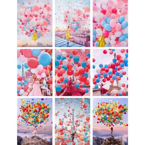Diamond Painting 5d Diy Balloon Landscape Cross Stitch Kit Mosaic Diamond Painting Home Decoration Wall Decoration Gift