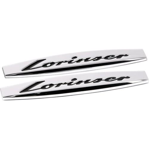 Car Styling For Lorinser Emblem For Mercedes AMG W203 W204 W205 W211 Benz E C G CLA GLA GLC Class Car Fender Sticker Auto Deca