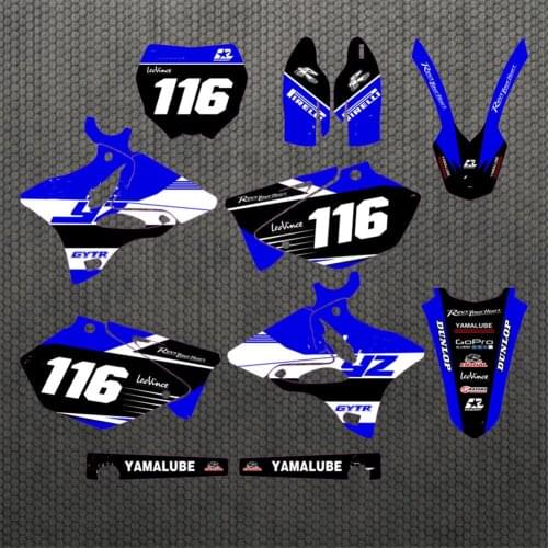 Free custom Motocross 3M Graphics DECALS STICKERS kit For YAMAHA YZ125 YZ250 2002-2007 2008 2009 2010 2011 2012 2013 2014 YZ 125