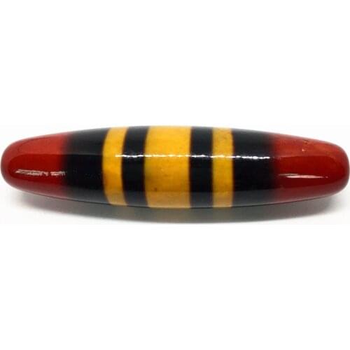 Big Size Natural Tibetan Dzi Beads for making diy Jewelry Oval One-line Pharmacist, Grade AAA, 15x60mm, Hole:Approx 2mm