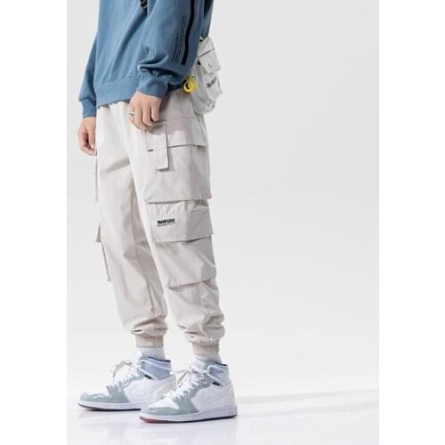 Streetwear Black Mens Harem Joggers Pants Men Cargo Pants Nice Hip Hop Casual Pockets Sweatpants Male Oversized Fashion Trousers
