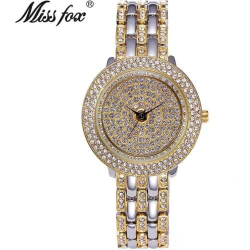 Miss Fox Brand Luxury Stainless Steel Watches Women Simple Waterproof Quartz Wristwatches Ladies Dress Watch Horloge Reloj Mujer