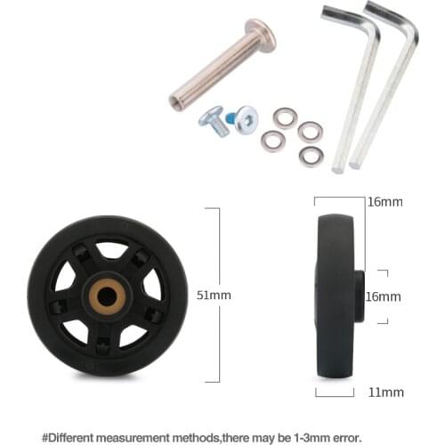 Trolley case universal wheel accessories password suitcase wheel aircraft silent wheel maintenance shock absorption 20 26 inch