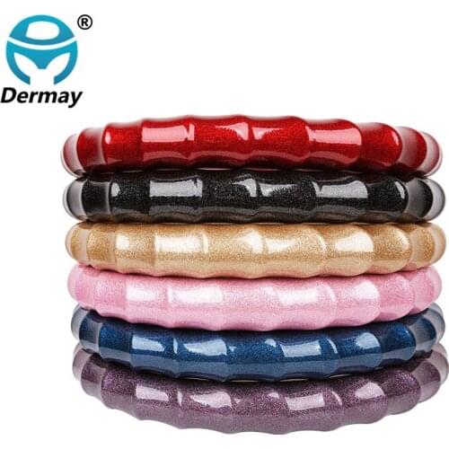 DERMAY Steering Wheel Cover Laser PU Leather Cute for Women Girl Non-slip fit Steering Wheel 37-38cm Fashion Car Accessories