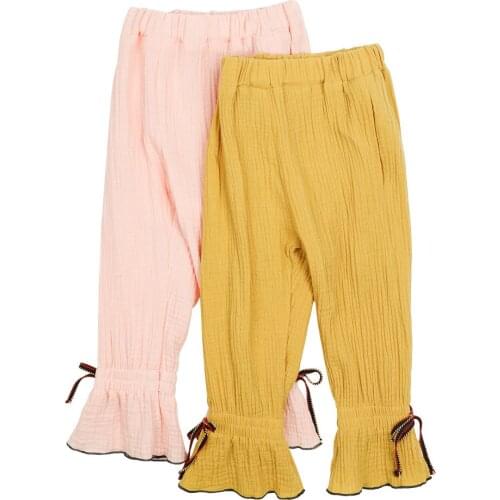 Baby Cotton Toddler Pants 2-10 Years Old Childrens Clothing Girls Pants 2021 Summer New Children Trousers Casual Sports Pants