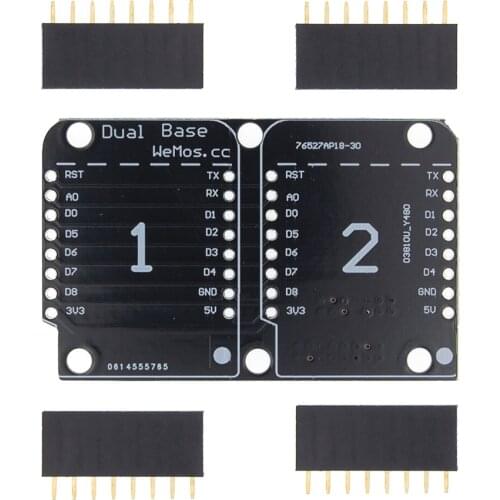 Double Socket Dual Base Shield D1 Mini NodeMCU ESP8266 Diy PCB D1 Expansion board
