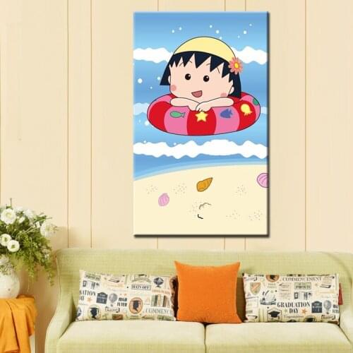 GEMKNIGHT Chi-bi Maruko anime posters drawing by numbers modular pictures number painting decoration for girls room