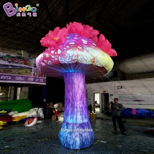 Giant inflatable lighting mushroom for event decoration / inflatable mushroom with flowers / colorful mushroom balloons - toys