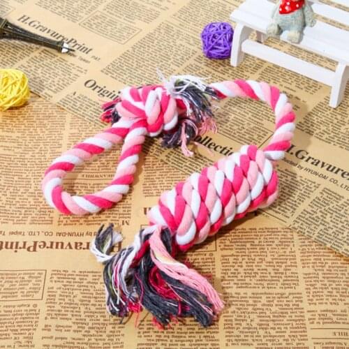 Dog Toy Puppy Dog Dental Chew Toys Rope Cotton Dog Ball Braided Knot Toy Bone Toys Teething Cleaning