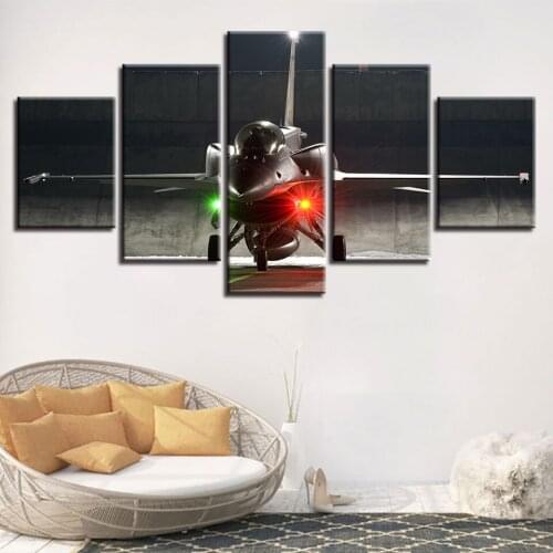 HD Canvas Oil Painting Home Decorative Modular Picture 5 Panel Flying Machine Framework Wall Art Prints Poster For Living Room