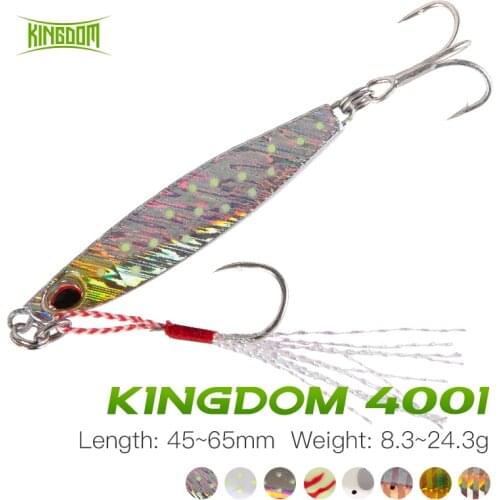Kingdom Casting Shore Jigging Lures Lead Fish Head Metal Spoon New Sea Bass Fishing Tackle Spinner Bait slow jig peche leurre