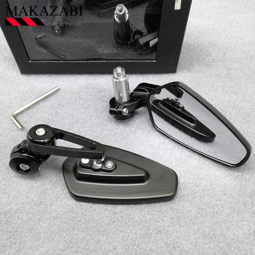 1Pair Motorcycle accessories rearview mirror 7/8" 22mm bar end mirror moto retrovisor motorbike handlebar rear-view mirrors