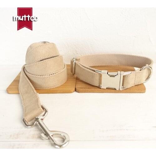 MUTTCO retailing creative self-design dog collar THE LADY handmade 5 sizes nylon dog collars and leashes set UDC027