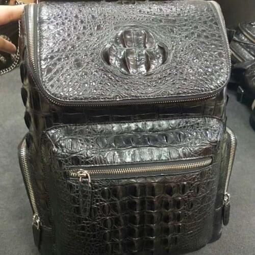 Xinepiju new arrival men backpacks men bag crocodile leather men bag men backpacks