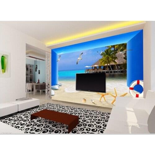 Custom landscape wallpaper, expand the space 3D sea view for the living room bedroom TV background wall papel de parede