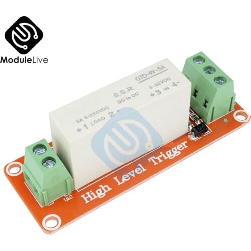 1 Channel DC 5V 220V 5A SSR Solid State Relay Module Board High Low Level Trigger For Arduino Uno R3 ONE Switching Transistor