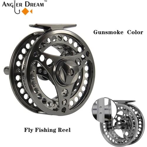 Fly Fishing Reel EX-ALC 3/4 5/6 7/8 9/10 WT CNC Machined Aluminum Alloy Fly Fishing Reel Gunsmoke Hand Changeable Fly Reel