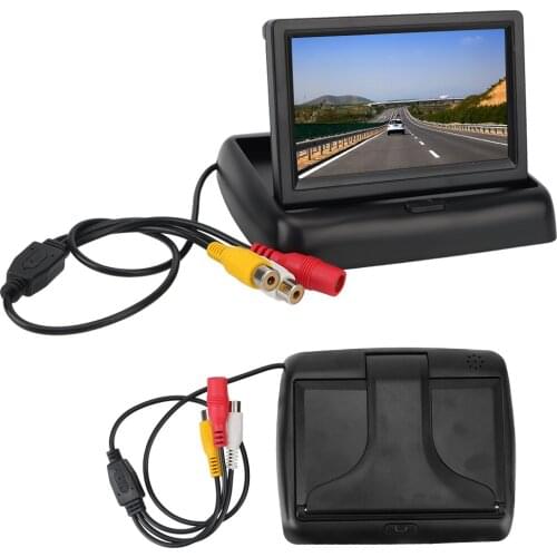 4.3" inch Foldable Car Rear View Monitors Universal Reversing Parking System Kit TFT LCD Rearview Monitor