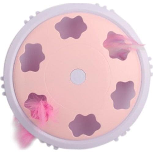 LED Interactive Cat Automatic Round Turntable Pet Cat Play Toys Electric Tease Cats Toys
