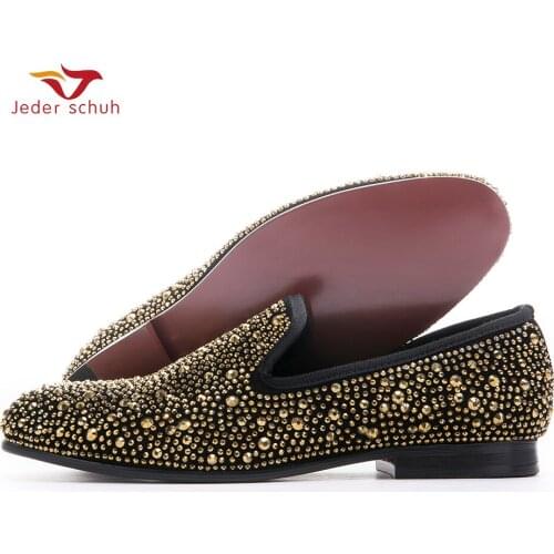 Wedding And Party MenS Shoes Super Star With Rhinestones Upper Material Carrefour Flats Slippers Smoking Free Shipping