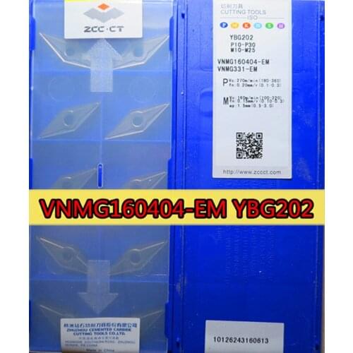 VNMG160404-EM YBG202 VNMG160408-EM YBG202 100% original Zcc.ct Carbide insert Processing: stainless steel and steel