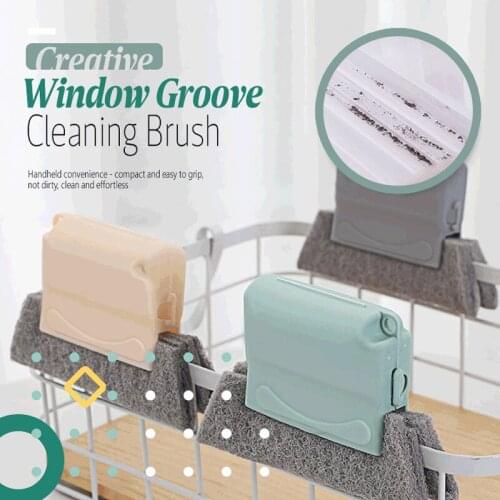 1PC Window Groove Cleaning Brush Door Window Frame Slot Cleaner Cloth Door Gap Venetian Blind Washer Toilet Corner Cleaner Brush