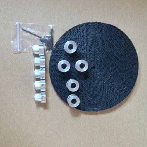 10M gt2 belt, 10pcs gt2 pulley 20 teeth, 8mm bore and set screw Pack