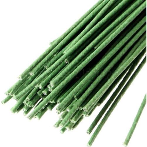 12pcs/lot 60cm Iron Wire Plastic Florist Stub Stems Floral Wire Wedding Bridal Bouquet Craft Decor