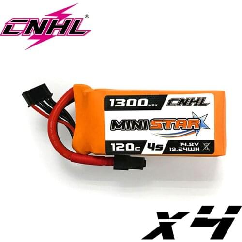 4UNITS CNHL 1300MAH 14.8V 4S 120C LIpo Battery For FPV With XT60 Plug