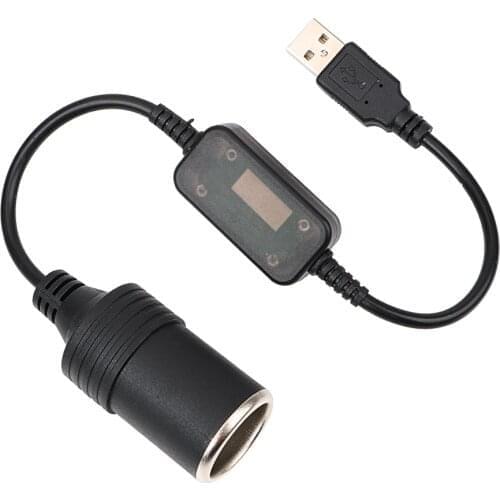 Car Cigarette Lighter Socket USB Converter Adapter Wired Controller Plug Connector 5V To 12V Kit 4x4 Auto Accessories Interior