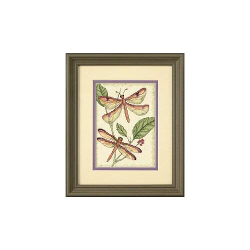 Free Delivery Top Quality Lovely Counted Cross Stitch Kit Dragonfly Duo Dim 65029