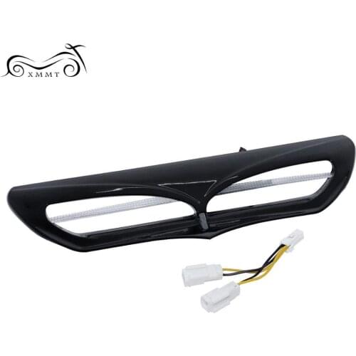 Motorcycle LED Lighted Fairing Intake Trim Vent Case for Harley Touring Electra Glide 2014-2017