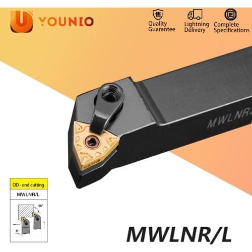 YOUNIO MWLNR2020 MWLNR 1616 MWLNR2525 MWLNR32 WNMG Carbide Inserts Lathe Bar CNC Cutting Tools SetExternal Turning Tool Holder