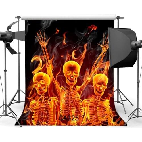 Photography Backdrops Halloween Horror Night Mysterious Halloween Skulls