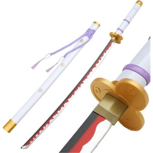 Cosplay Hotest OP Roronoa Zoro White/Black Yama Demon 2nd Kitetsu Sauron 104cm Wood Sword Purple Ghost Weapon Prop
