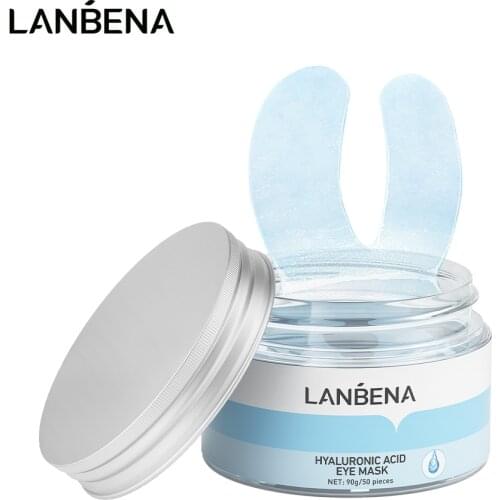 LANBENA Hyaluronic Acid Eye Mask Eye Patches Serum Reduces Dark Circles Repair Bags Nourish Eye Lines Firming Eye Care 50 PCS
