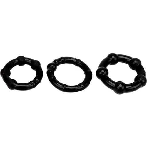 IKOKY 3 pcs/set Penis Ring Silicone Penis Sleeve Cock Ring Foreskin Delay Ejaculation Sex toys for Men Male Sex Products