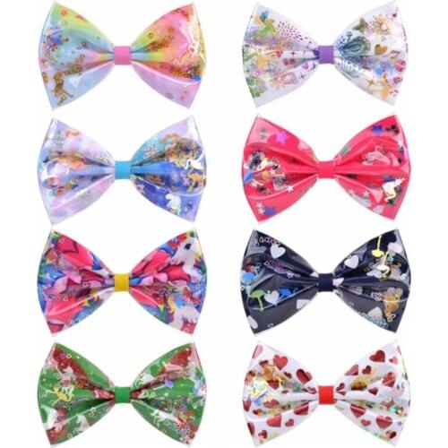 2021 New Childrens Simple Hair Accessories Central Control Sequin Knot Hairpin Glitter Bow Tie Bow Tie Clip