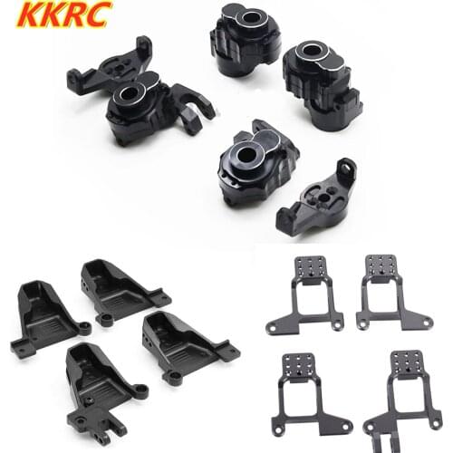 TRX4 Metal Axle Upgrade Part Shock Absorber Bracket Front Caster Blocks Portal Drive Steering Cup C-seat Steering Rear Axle