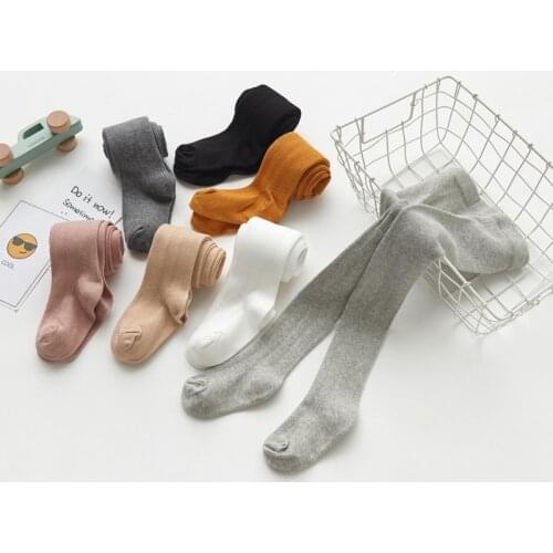 Autumn Spring Baby Toddler Kid Girl Stockings Cotton Pantyhose Solid Candy Color Tight 2-9Years